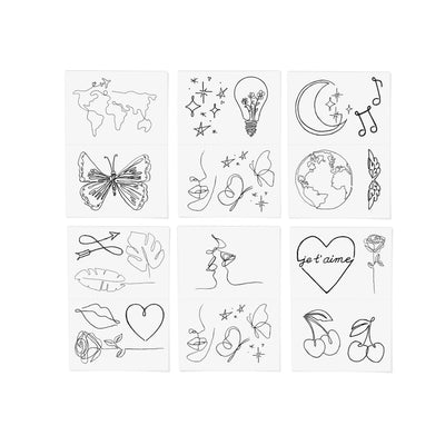 Silhouette Temporary Tattoo Pack