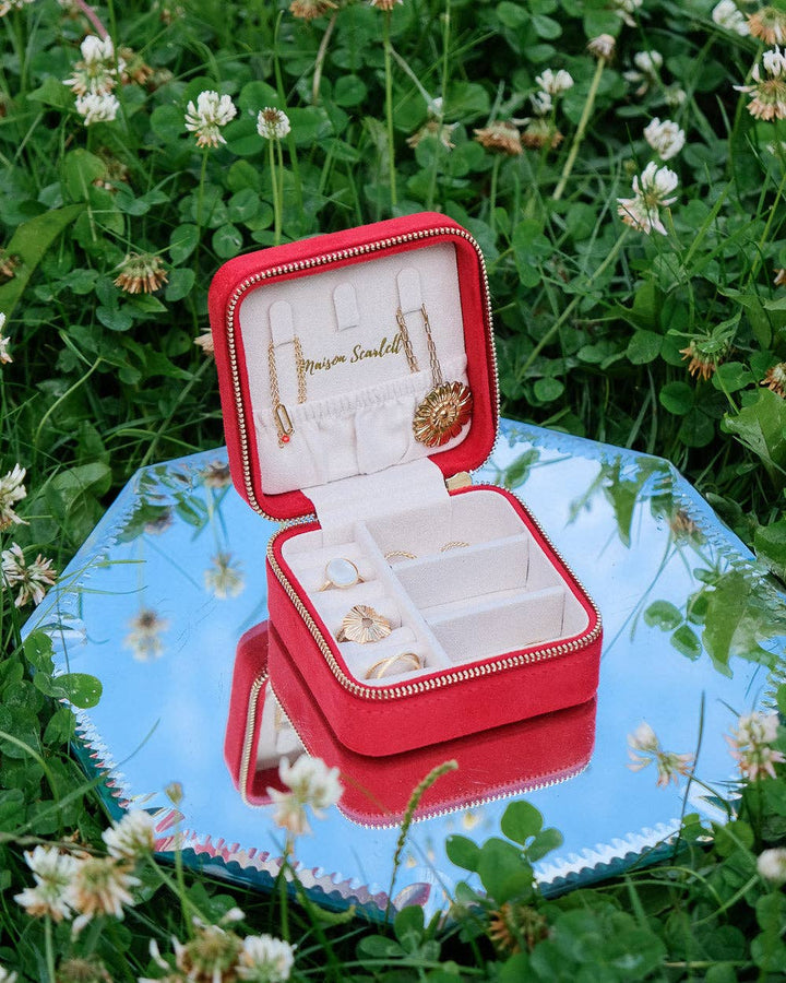 Corinne-Velvet Travel Jewelry Box