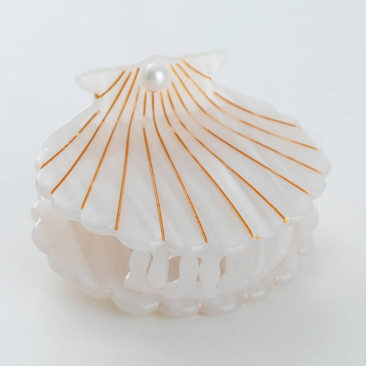 Opal Pearl Seashell | Gold Painted Seashell Claw Clip