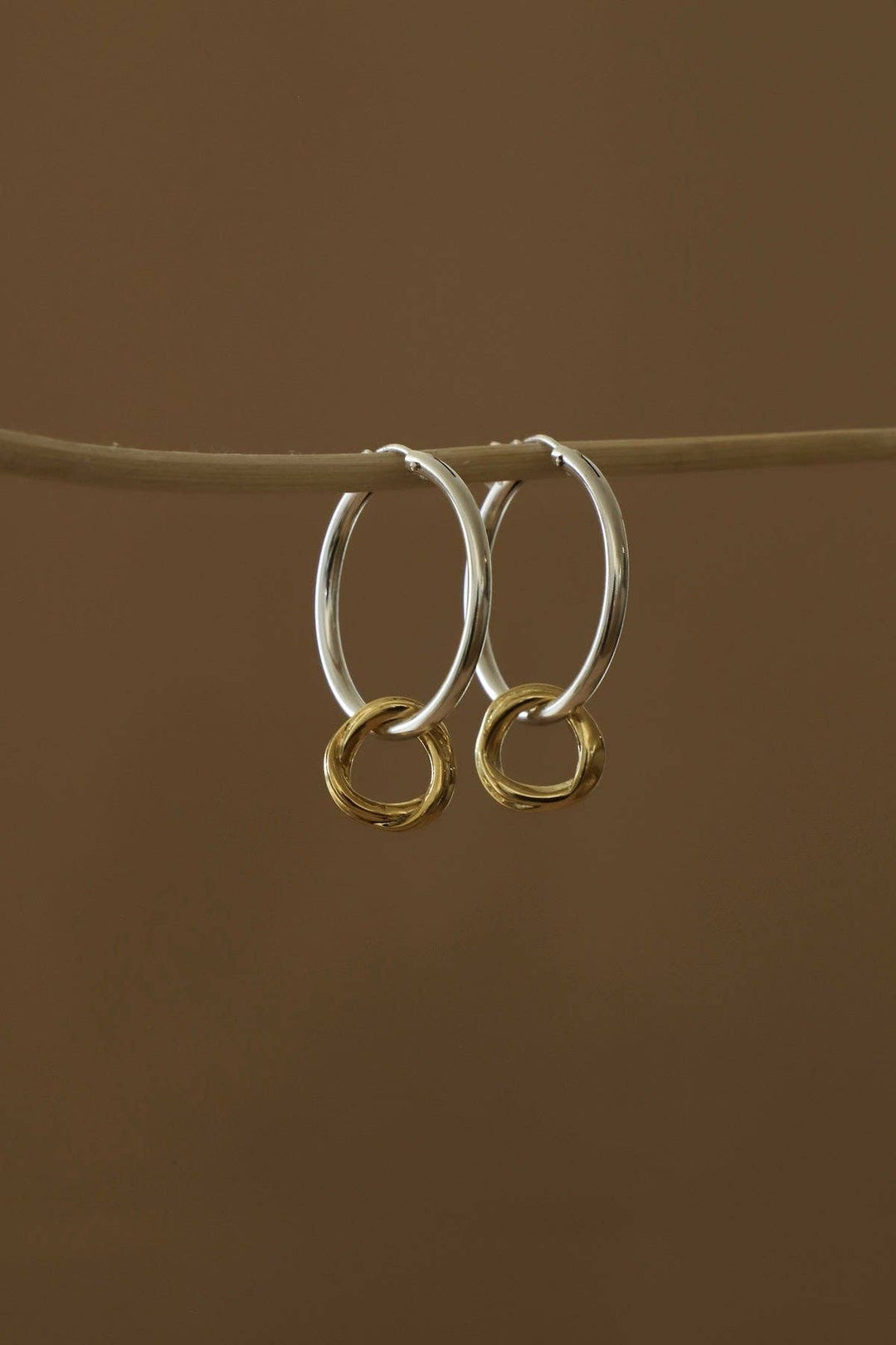 E1774 Earrings-Ligne Duo Hoops