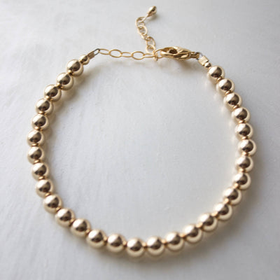 B1126 Gold Bracelet-Gold Filled Beaded