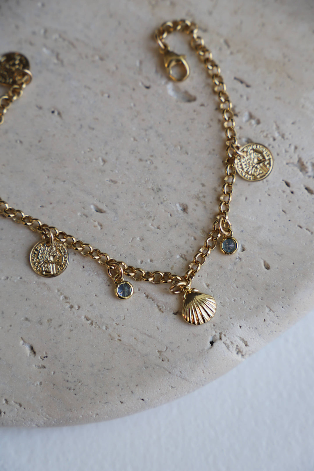 B1212G Gold Bracelet-Seaside Charm