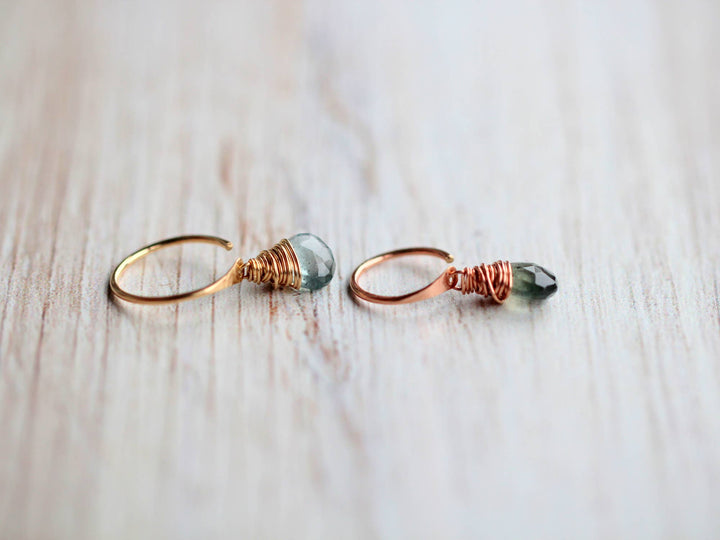 Earrings-Labradorite Dangle Hugs