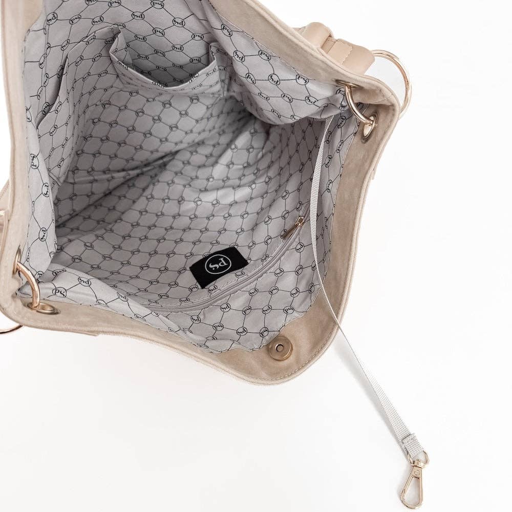 Hobo Bag-Rosalie Rivet Suede