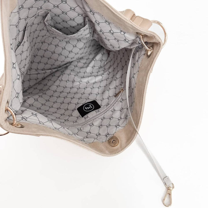 Hobo Bag-Rosalie Rivet Suede