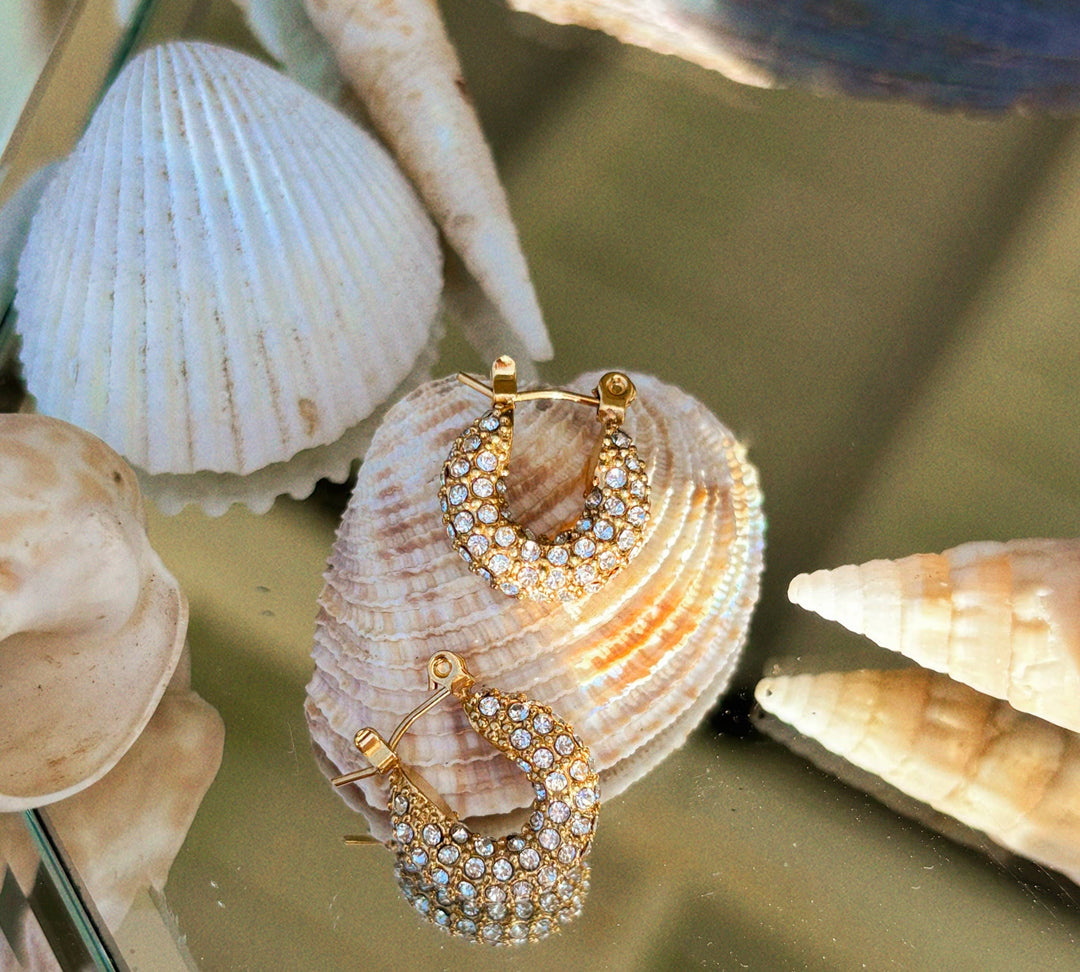 Earrings-Disco Baby Hoops