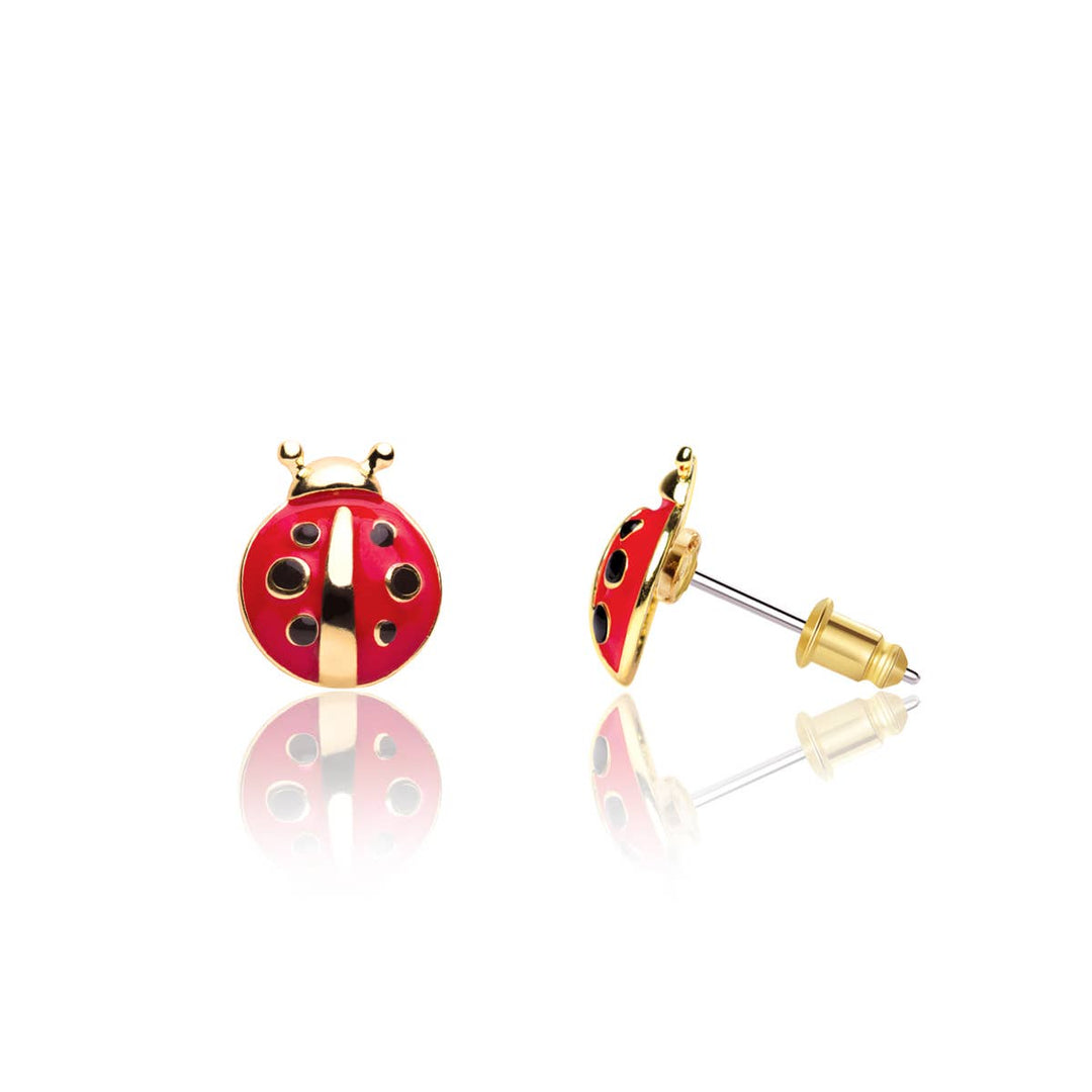 Stud Earrings-Little Ladybug