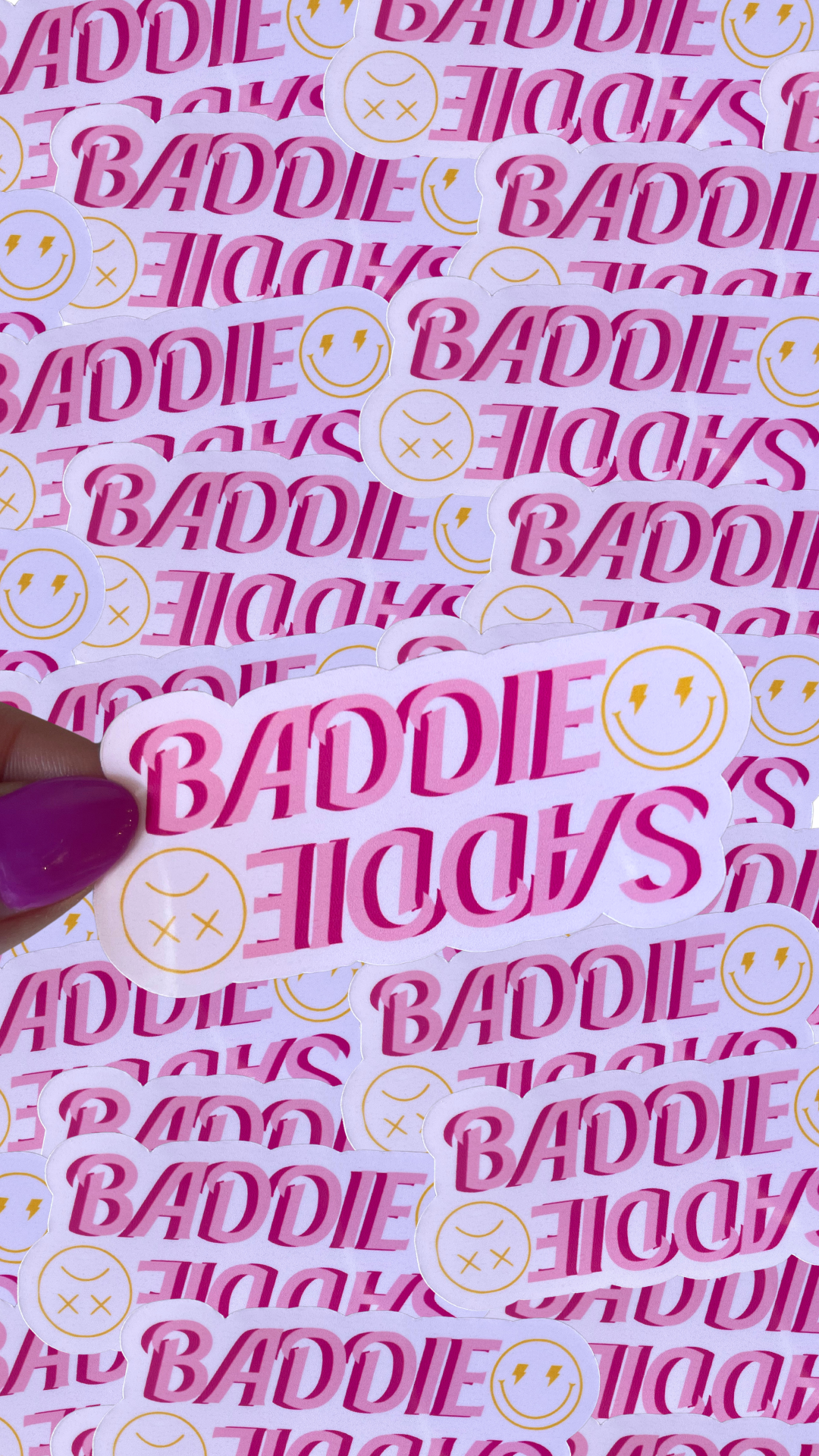 Baddie/Saddie waterproof sticker| funny sticker 