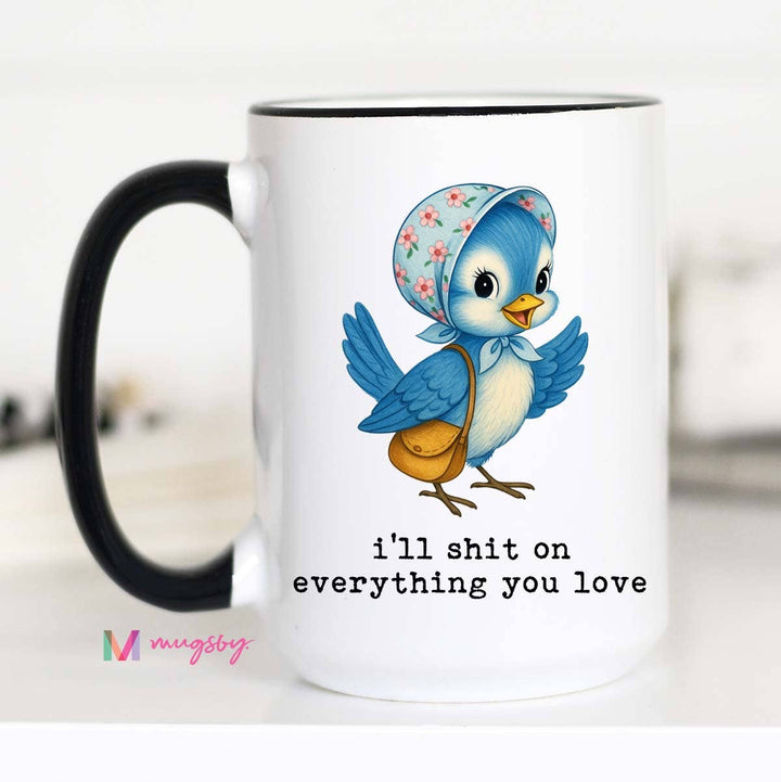 Funny Mug 11oz-Vintage Bird Mug