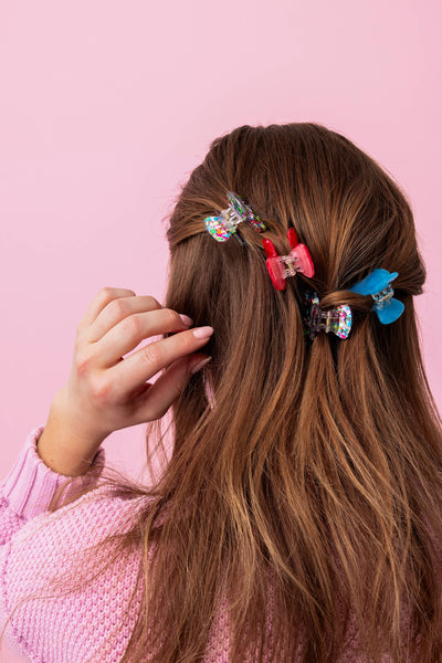 Mini Claw Hair Clips - Colorful Confetti