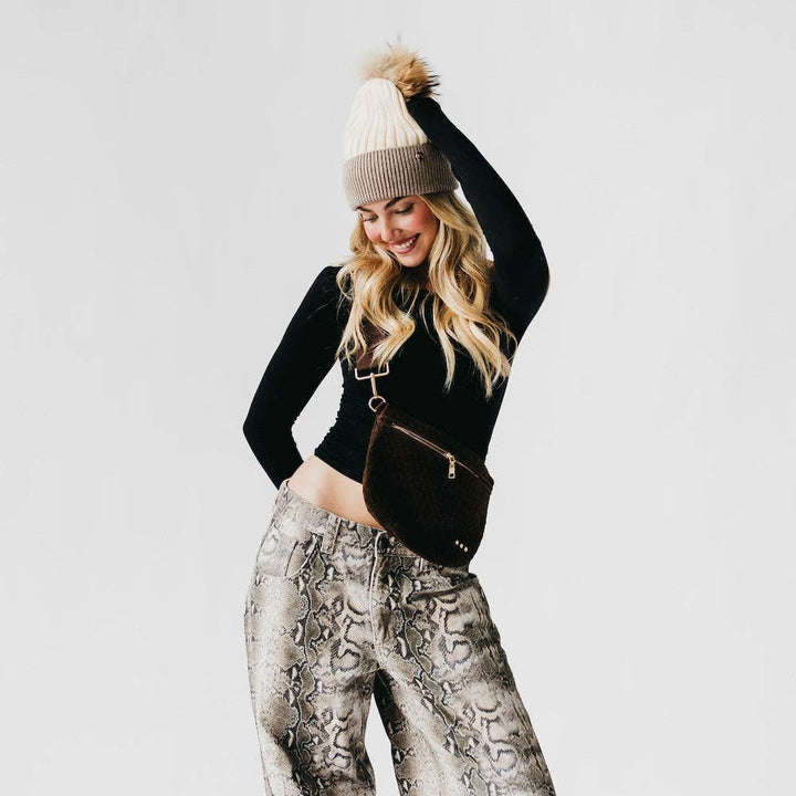 Westlyn Woven Bum Bag-Suede