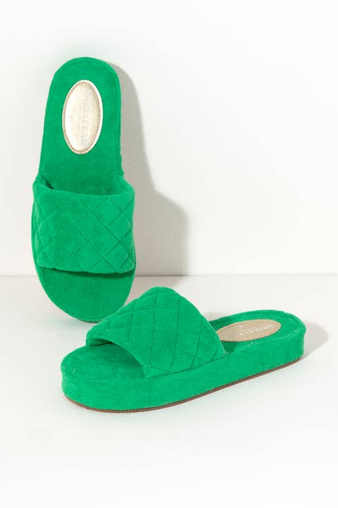 SOL POOL SLIDES, GREEN