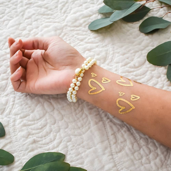 Classic Hearts Temporary Tattoo