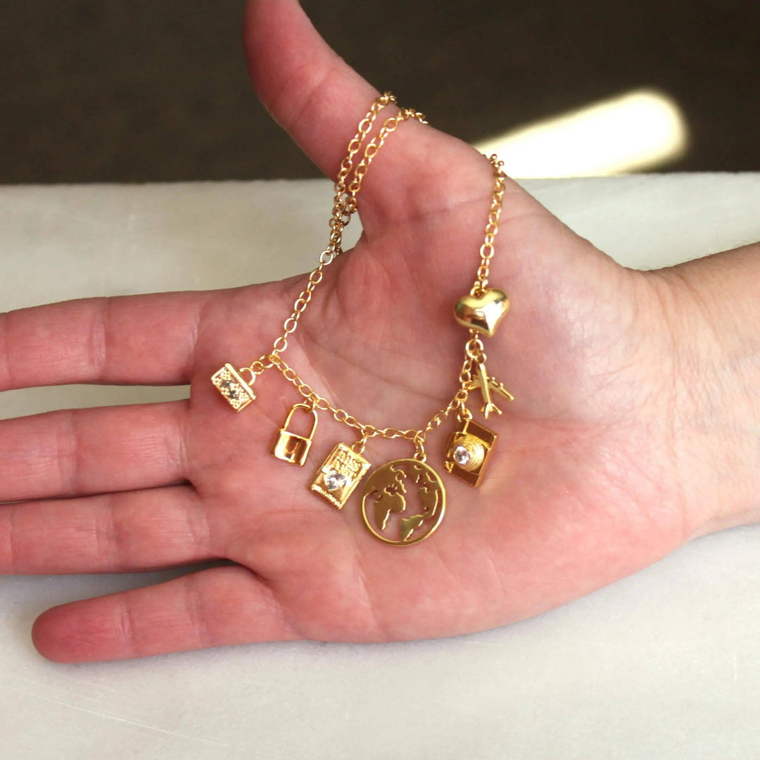 Necklace-Travel Multi Charm