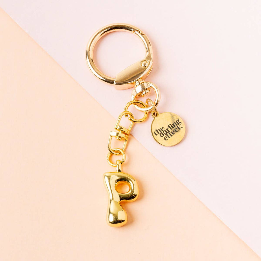 Bubble Letter Keychain Bag Charm–P