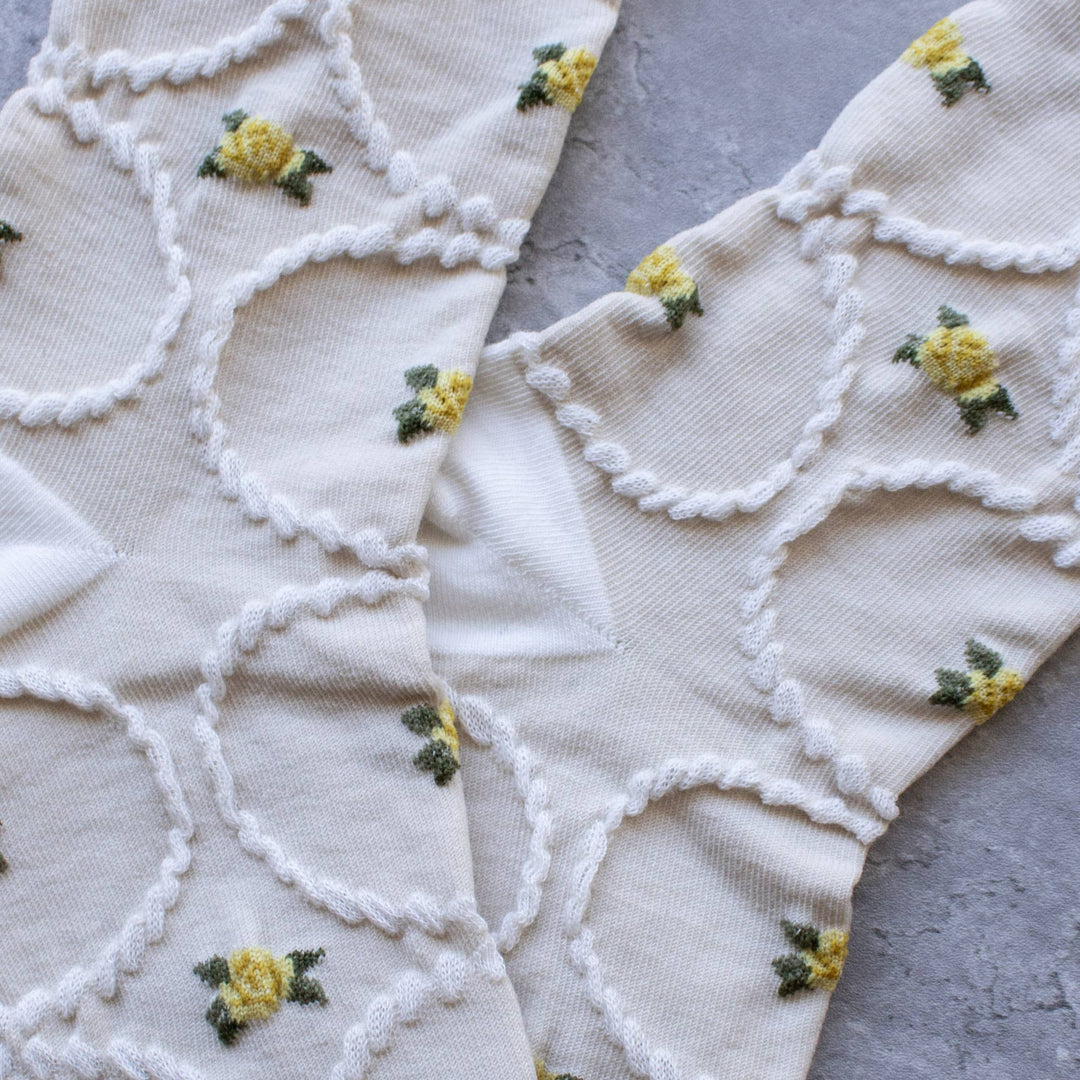 Women's Antique Floral Casual Socks