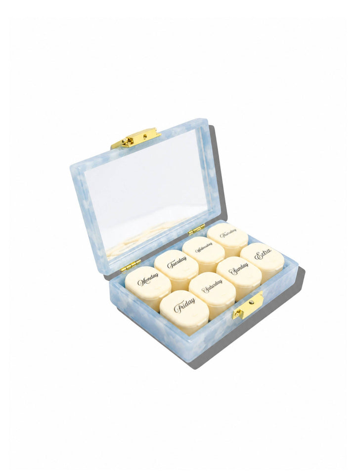 Pill Case-Hand-painted Drugs Cross-Stitch Daily Ritual