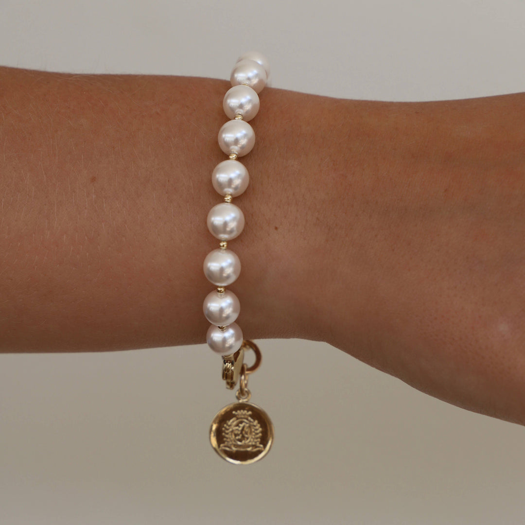 B1163 Gold Bracelet-Lora Pearl