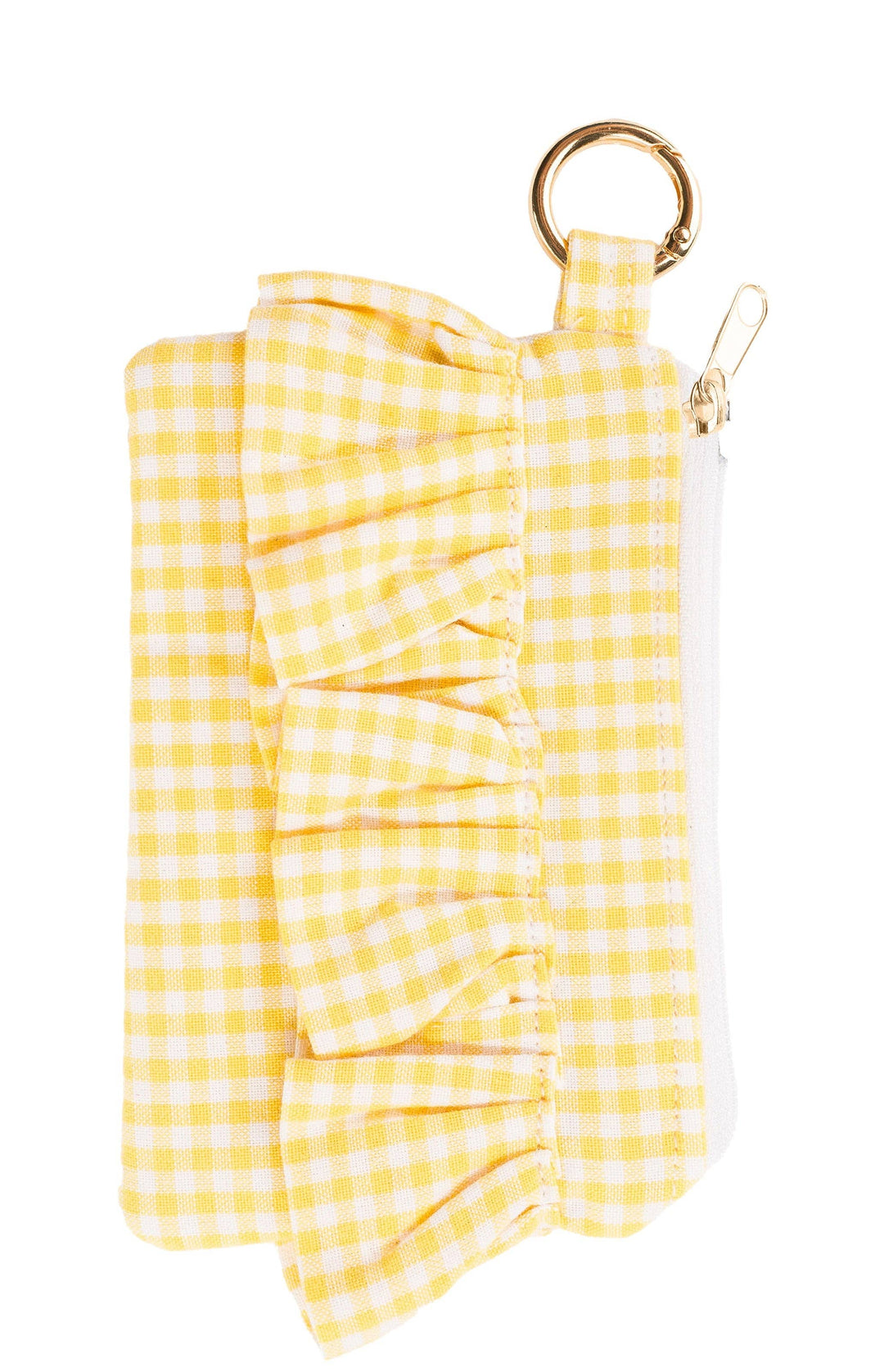 Gingham Ruffle Coin Purse