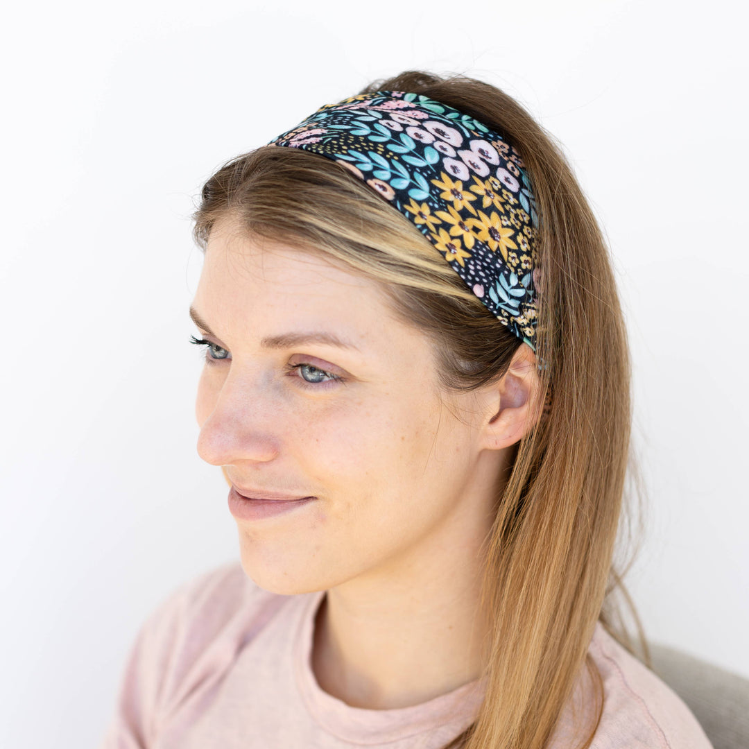 Black Floral Headband
