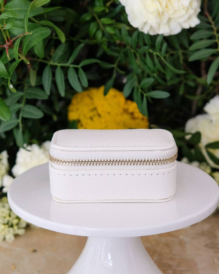 Marie-Leather Mini Travel Jewelry Box