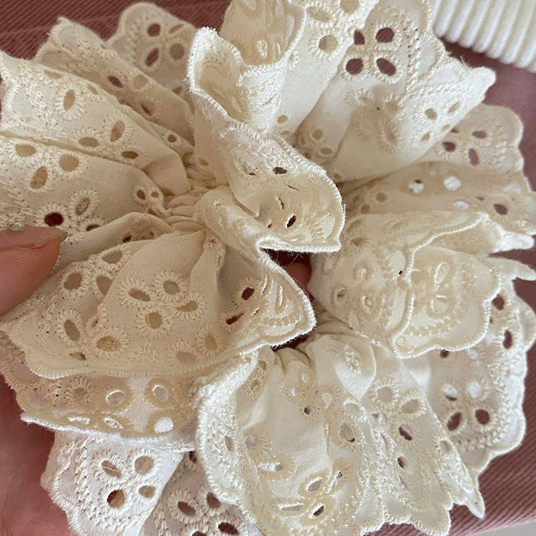 BIG LACE HOLLOW HAIR TIE SCRUNCHIES_CWAHA0436