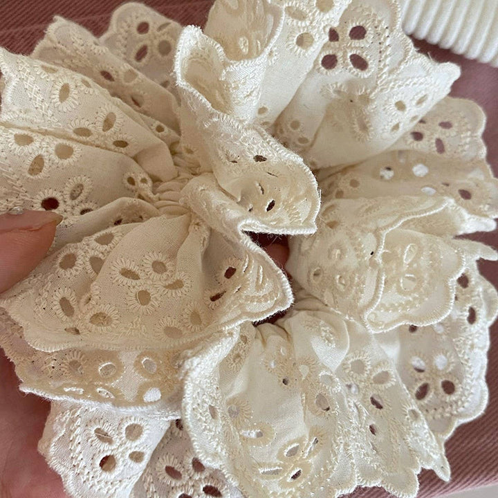 BIG LACE HOLLOW HAIR TIE SCRUNCHIES_CWAHA0436