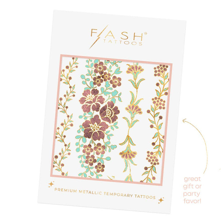 CAMILLE metallic temporary tattoo pack