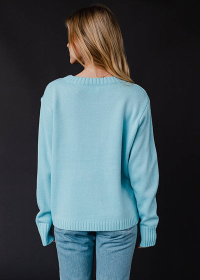 Light Blue Apres Ski Sweater