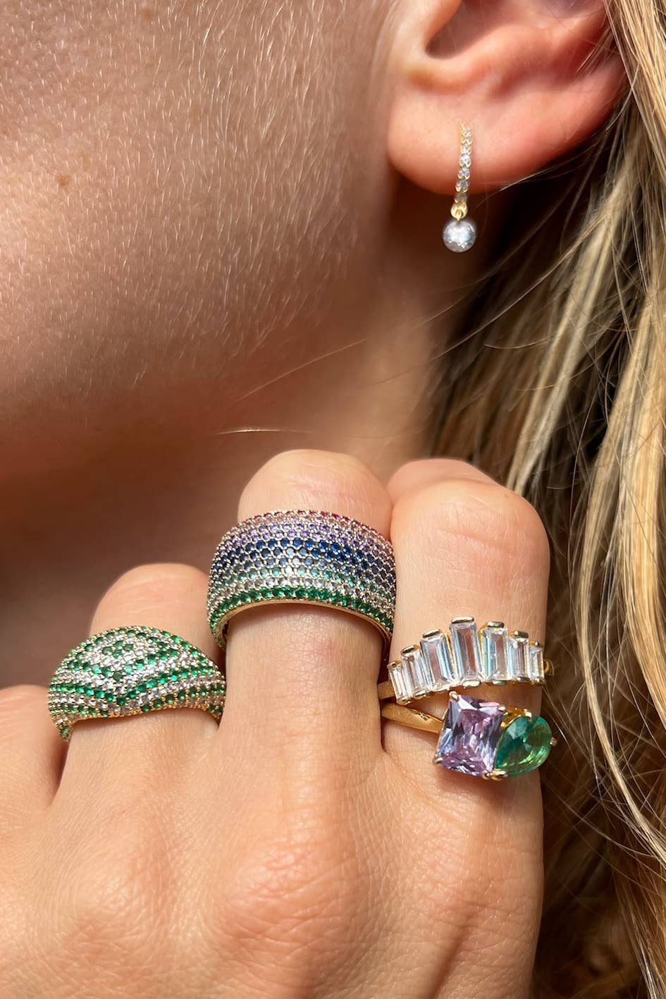 Ring-Alix 14K Vermeil Crown Stack