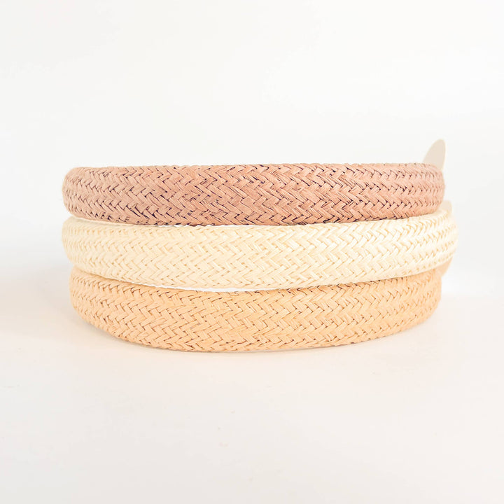 Skinny Natural Rattan Straw Headband
