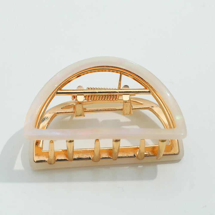 Rosalie | Classic Small Half Moon Metal Claw Clip