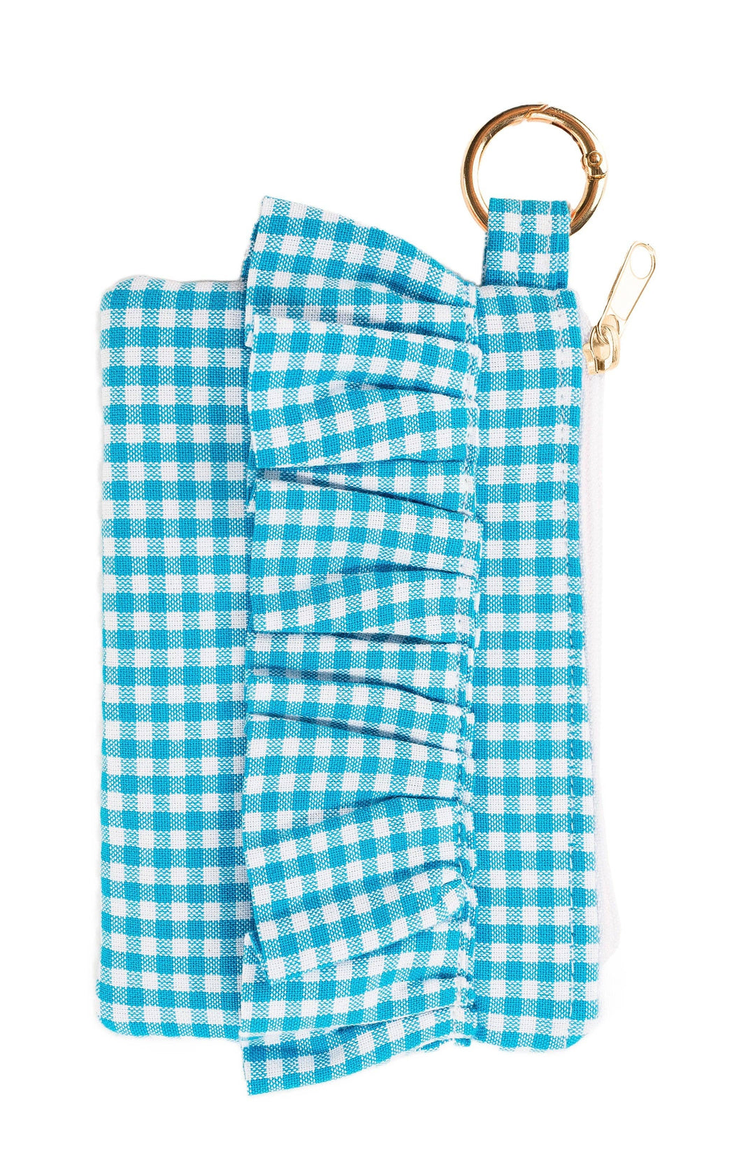 Gingham Ruffle Coin Purse