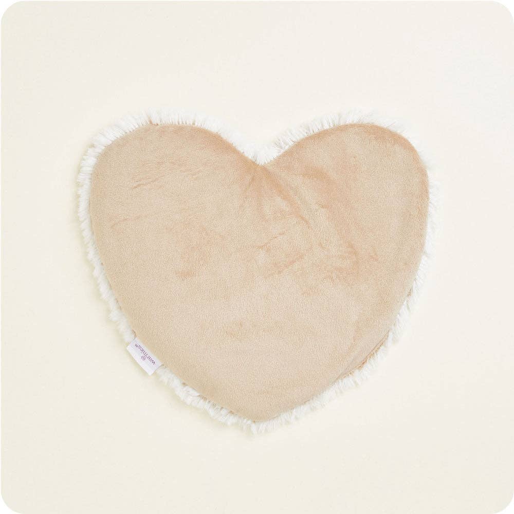 Marshmallow Brown Warmies Heart Heat Pad