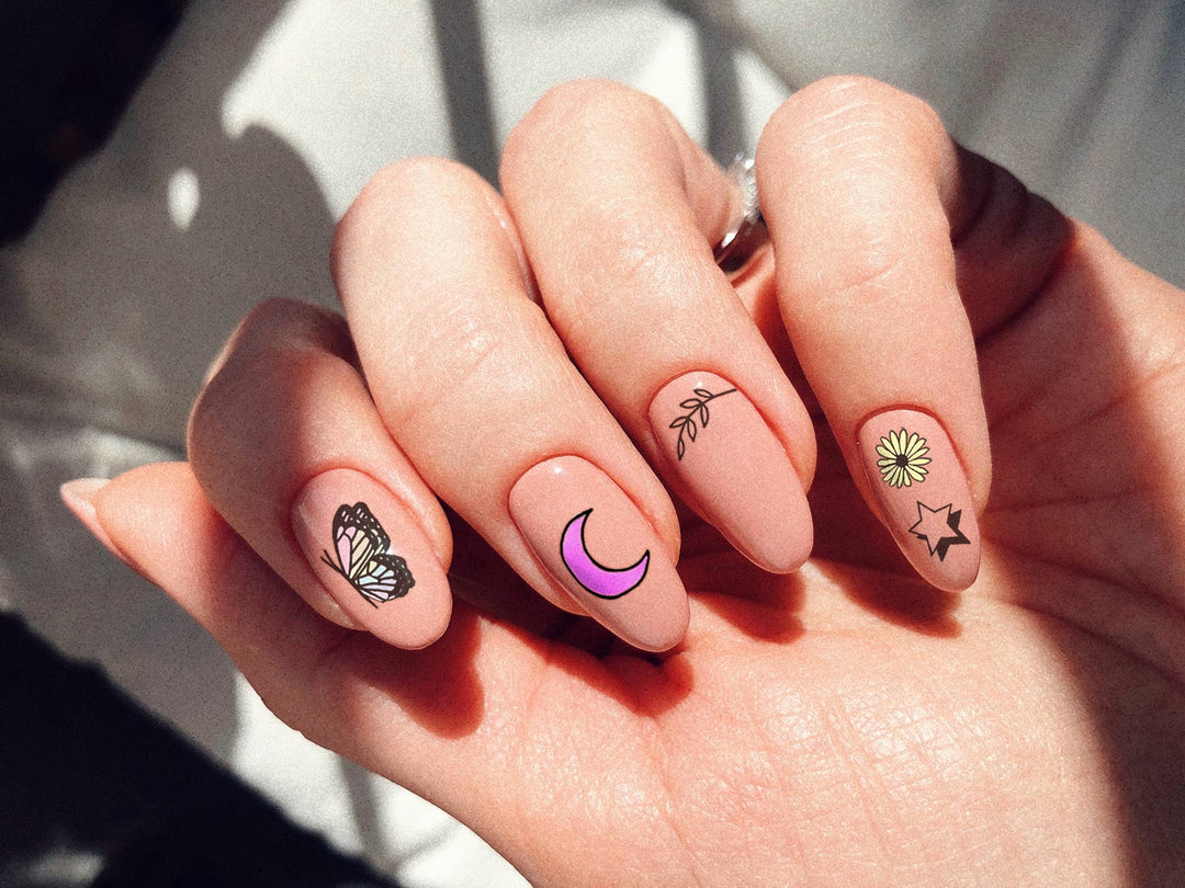 Nail Art Temporary Tattoo Pack - Color
