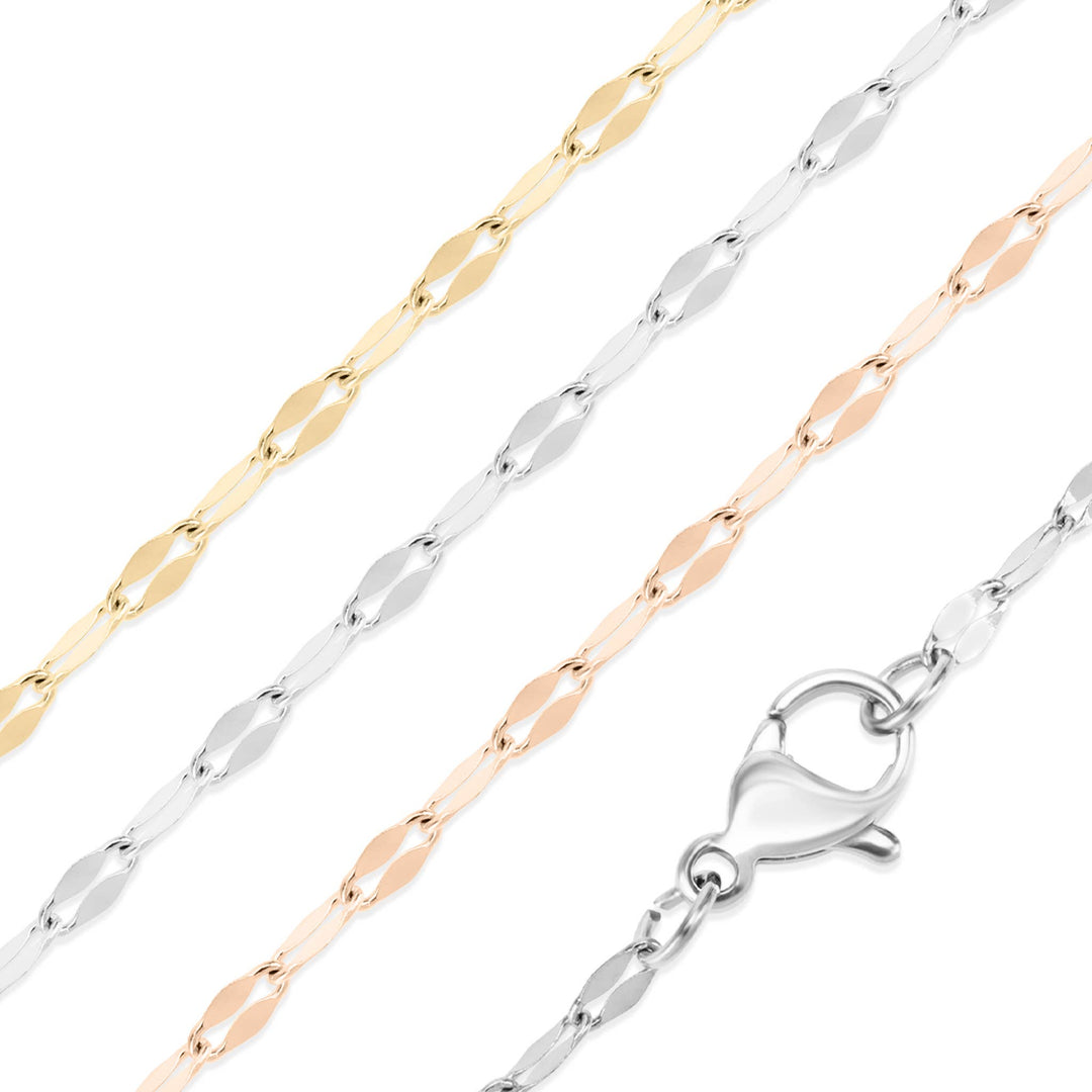 Stainless Steel Lip Chain Necklace