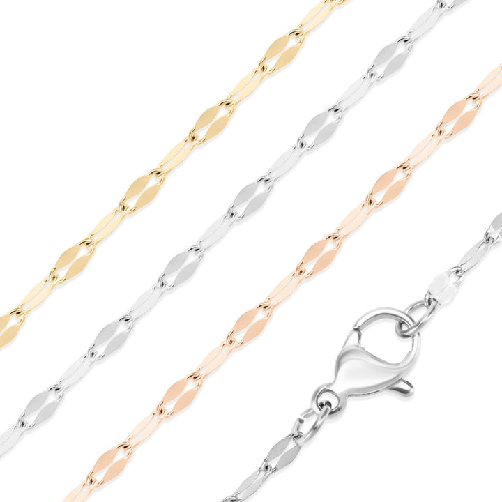 Stainless Steel Lip Chain Necklace