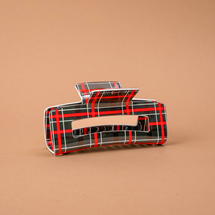 Claw Clip-Evergreen Plaid