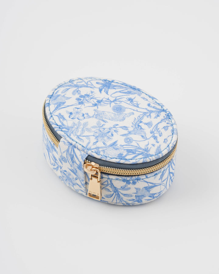 Bunny Blues Blue Oval Jewelry Box