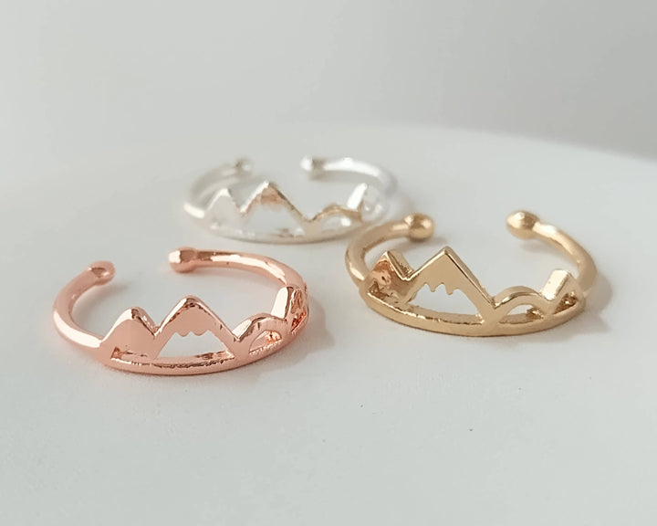 Tiny Mountain Ring, Wanderlust Ring: Silver