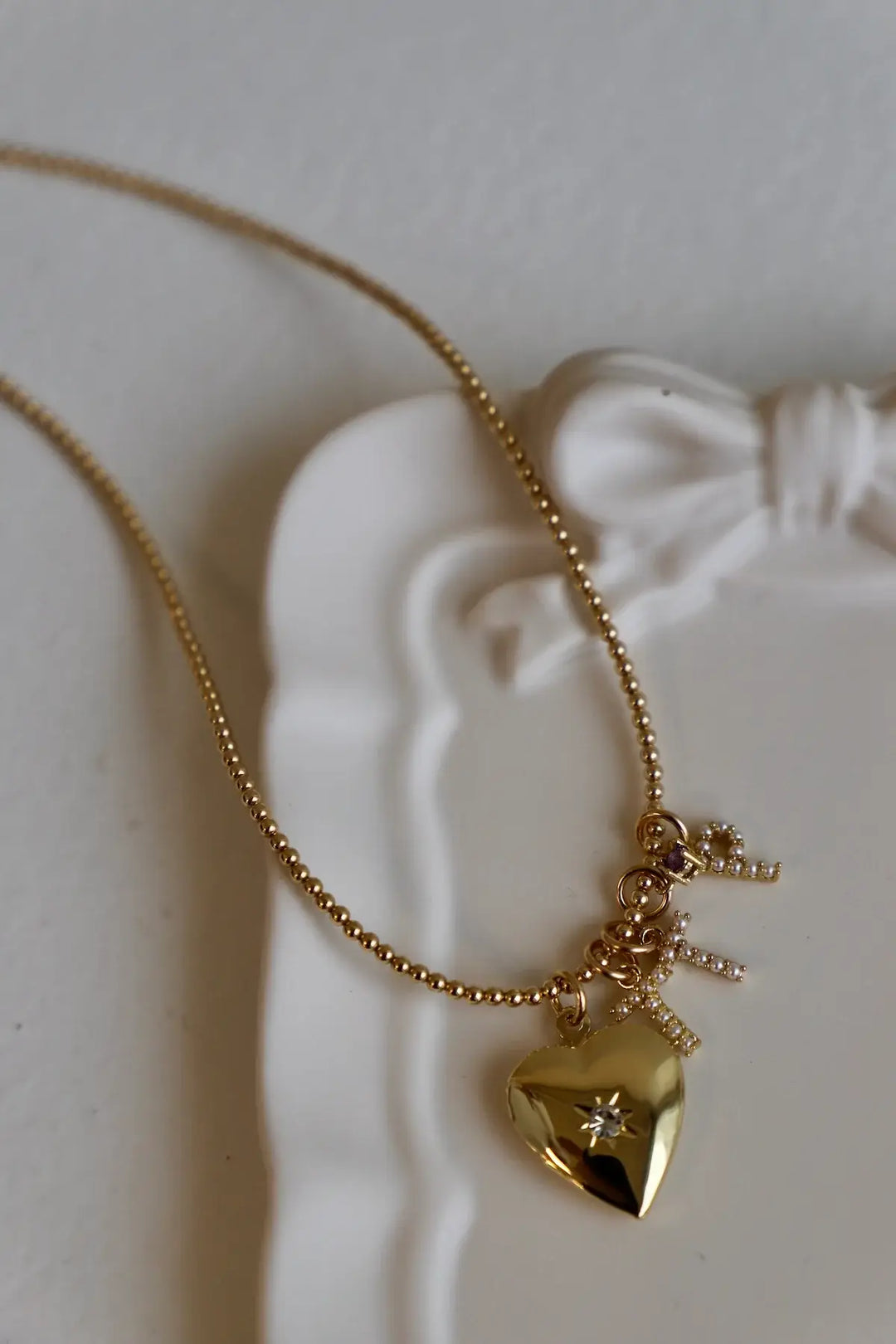 N1116G Gold Necklace-Beaded Chain