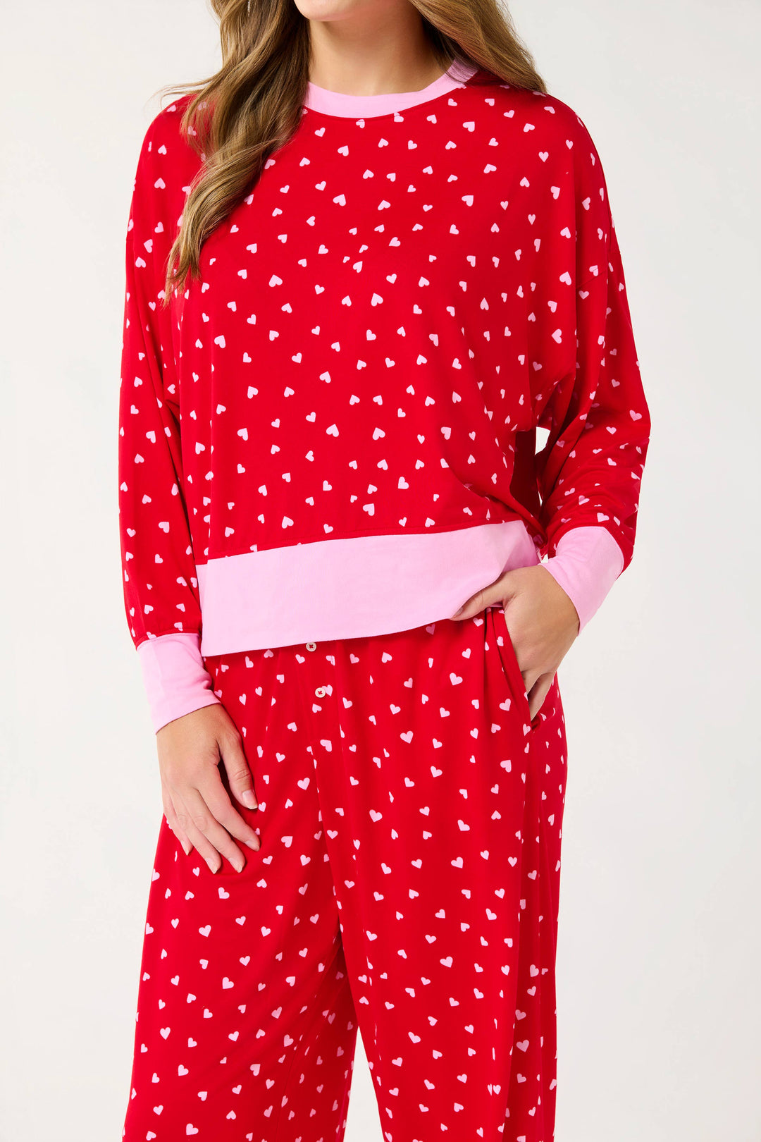 MINI HEARTS ULTRA-SOFT JERSEY KNIT PJ SET