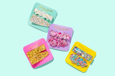 Hair Clip Set - Pearl Confetti