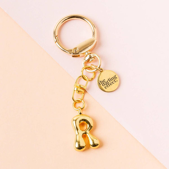 Bubble Letter Keychain Bag Charm–R