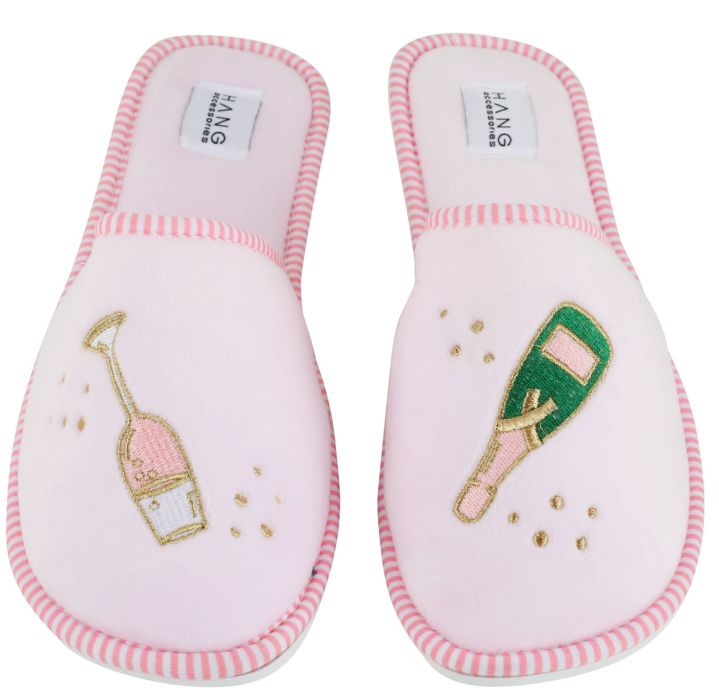 Champagne Foldable Travel Slippers & Pouch Set