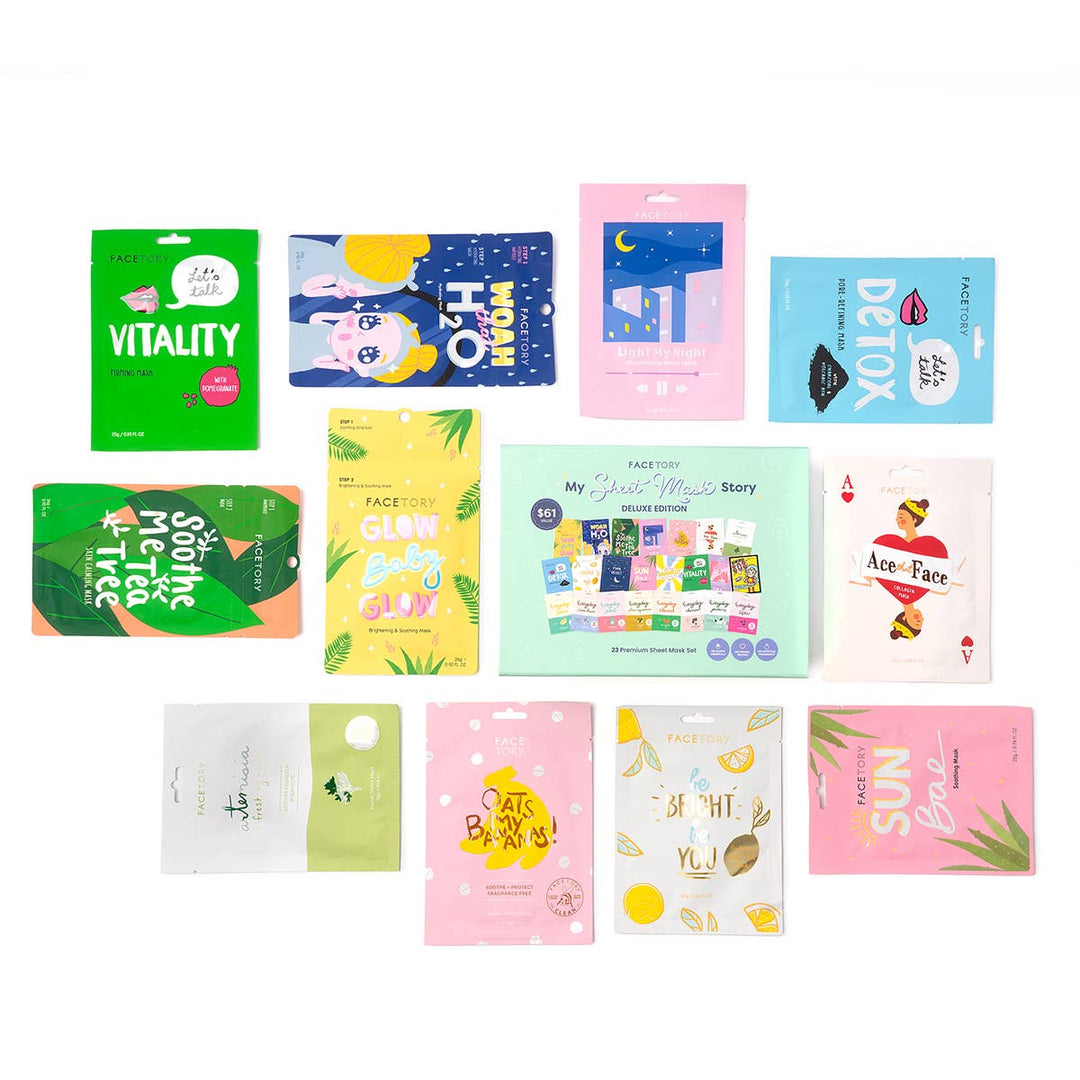 K-Beauty Face Mask Gift Set - My Sheet Mask Story -Set of 23