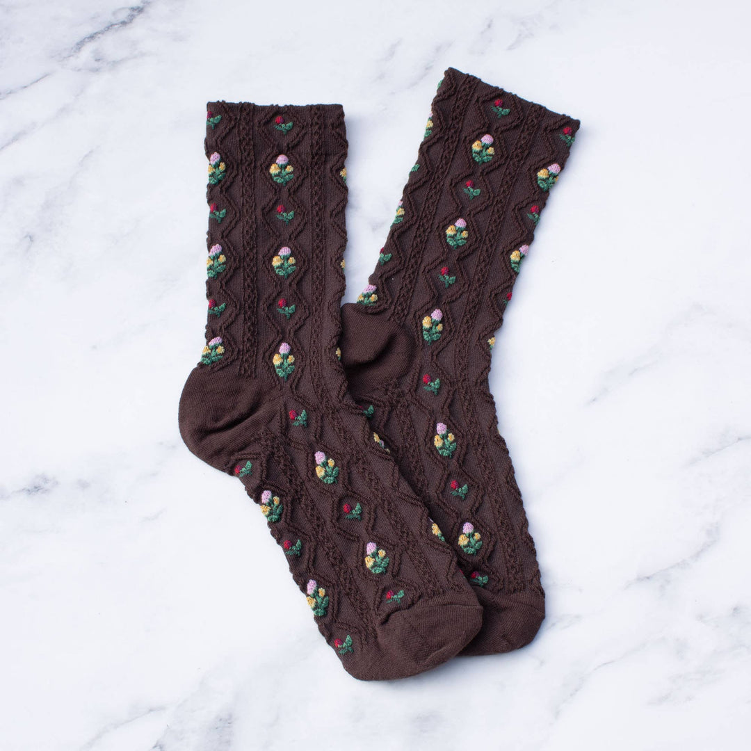 Romantic Floral Casual Socks