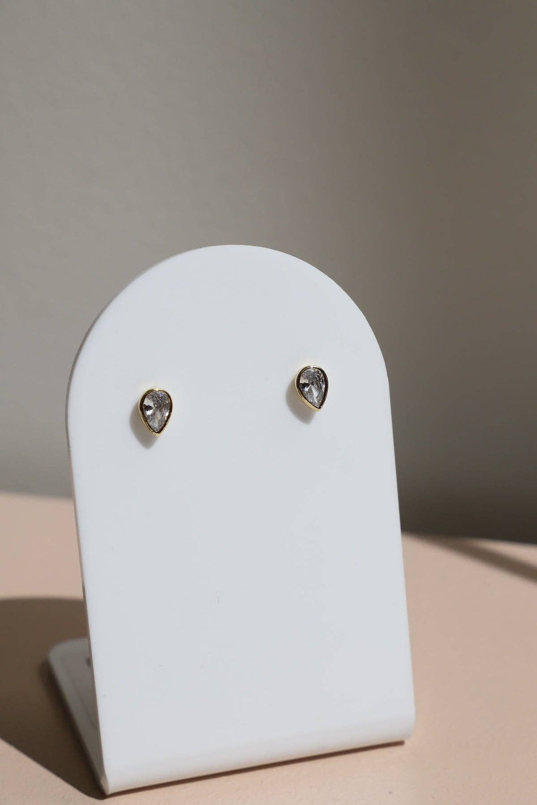 E1834G Earrings-Goldie Pear Studs