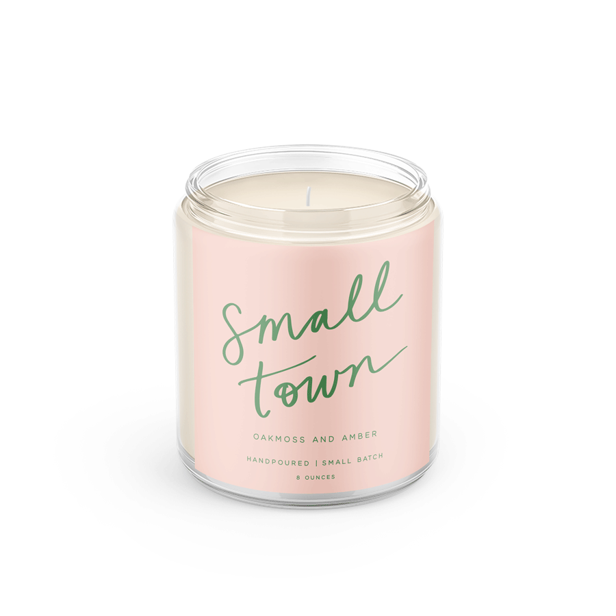 8 oz Soy Wax Hand-Poured Candle-Small Town