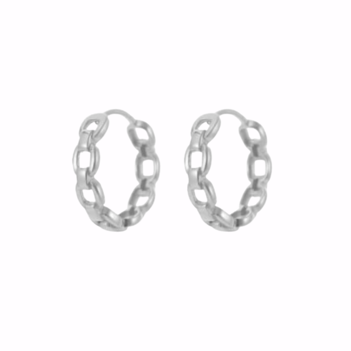 Chain Link Hoop Earrings